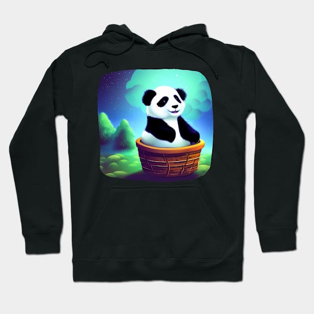 Panda Stranded in new Planet - Adorable Panda Hoodie by Suga Collection